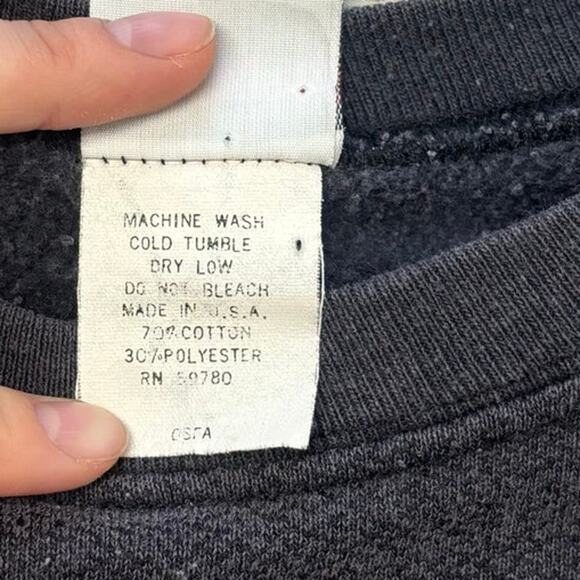 Vintage Guess Sweatshirt ‎ 80s 90s Charcoal Gray Womens L Spellout Crewneck USA - Picture 5 of 10